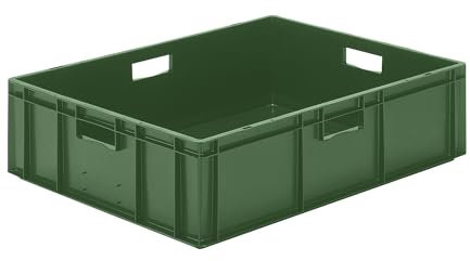 EURO-Behälter | Wände und Boden geschlossen | LxBxH 800 x 600 x 210 mm | Grün | VE 2 Stk