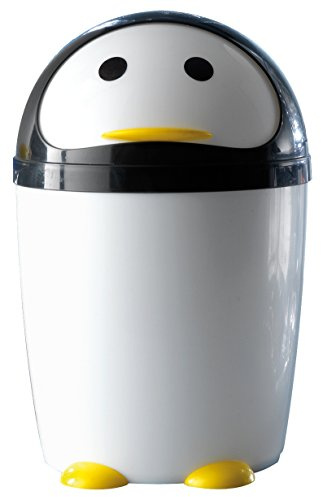 Gedy - Papelera Peng 7,5L. Blanco/Negro (10092400300)