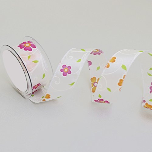 Ruban décoratif avec fleurs et ronces – Rose – 40 mm – 10 m – 90129 40 124