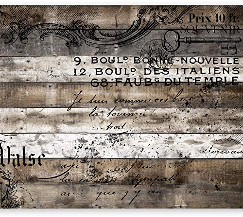 murando - Fototapete Vlies Vintage Holz, 300x210 cm, Schlafzimmer, Full HD | Full HD Druck, 3D-Effekt, lichtbeständige Farben, ideal fürs Wohn- oder Schlafzimmer, schnelle Montage, lichtbeständig, edel