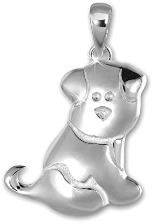 Teenie-Weenie Kettenanhänger Hund für Kinder TW 925 Silber Schmuck D3SDH412J Silber Halsschmuck für Kinder