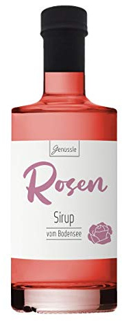Rosenblüten-Sirup 350ml - Genüssle Rosensirup vom Bodensee - Rosen Sirup aus echten heimischen Rosenblüten - natürlich ohne Zusatzstoffe, Größe:350 ml