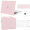 MOSISO Coque Compatible avec MacBook Pro 13 2024-2016 M2 A2338 M1 A2251 A2289 A2159 A1989 A1708 A1706,Étui Rigide&Housse PC Portable&Peau de Clavier&Couvercle de Webcam&Protège-Écran, Quartz Rose