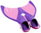 Body Glove Travel (Foldable) Monofin PIN Reise-Monoflosse (faltbar), PNK/PRP, Large