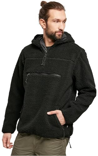 Brandit Teddyfleece Worker Pullover, Farbe: Black, Größe: S