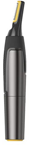 Micro Touch Titanium MAX - Trimmer für Augenbrauen, Nase, Koteletten, Nacken, Hals und Ohr – Nasen-Haartrimmer - 2 Aufsätze – Trimmen von Gesichtsbehaarung – empfohlen von Dominic Thiem