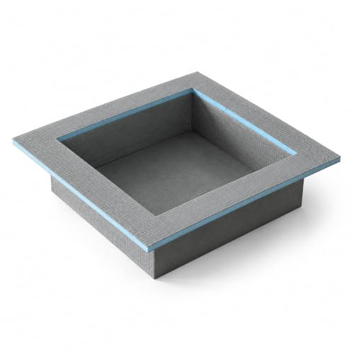 Art-of-Baan XPS Duschnische 30x30 cm befliesbar – Wandnische für Dusche & Bad, wasserfeste Einbaunische mit Flansch, Duschablage für Fliese Bauplatte Fliesenplatte Hartschaumplatte