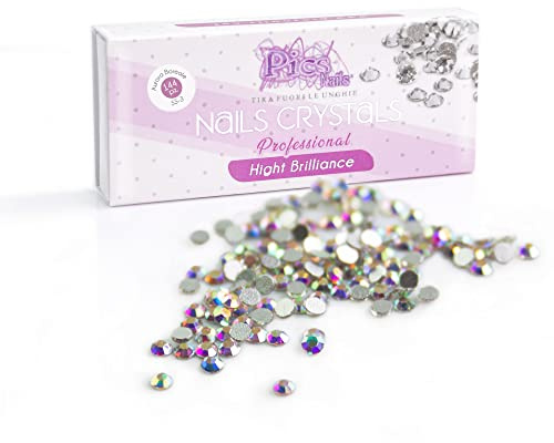 Brillantini Unghie per Nail Art e Decorazione SS-3 (1,3mm) - 144 Cristalli per Unghie di Qualità Professionale, Alta Luminosità Aurora Boreale