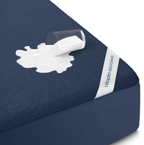 Waterproof Mattress Protector USA King Size, Premium Terry Mattress Protector by Utopia Bedding
