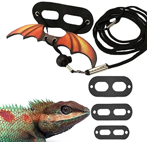 HuYan Bartdrachengeschirr – Sicheres Reptilienträger-Set Reptiliendekoration – Reptilienbedarf für Chamäleons, Geckos, Chamäleons, Leguane, Hamster