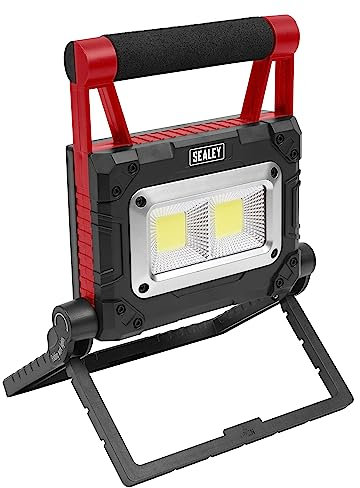 Sealey Proyector portátil recargable LED COB de 15 W con energía solar - LEDFL15WS