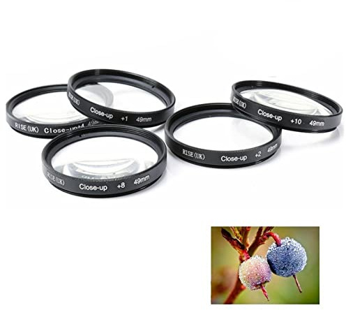Ensemble de filtres macro pour objectif d'appareil photo + 1 +2 +4 +8 +10 dioptries pour Nikon Z DX 18-140 mm f/3.5-6.3 VR avec Nikon Z6 II, Z6, Z5