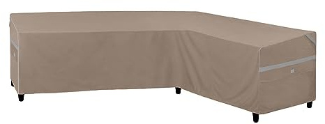 Garden Balsam Outdoor L-Shaped Right Facing Sectional Sofa Cover Waterproof Fade Resistant Heavy Duty 85 L/58 R W X 33 D x 31 H Brown