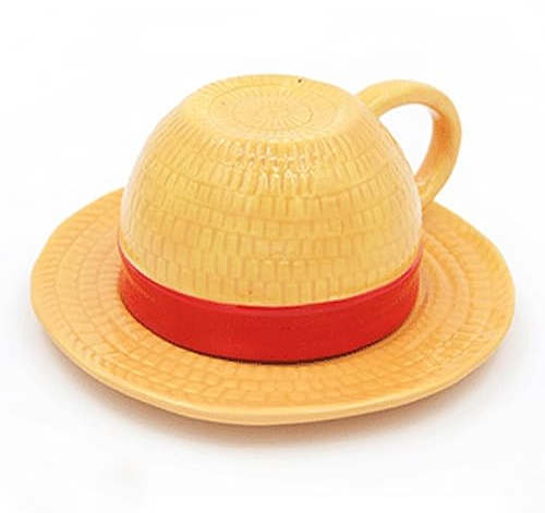 Roffatide Anime Coffee Mugs Straw Hat Ceramic Coffee Tea Milk Cup Office Cup Gift or Souvenir for Christmas Birthday