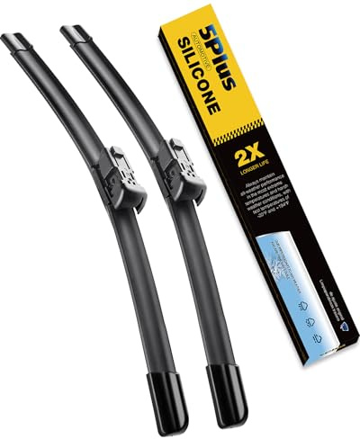 5 PLUS® Silicone Windshield Wiper Blades 22 inch 2 Pack Replacement For 2018-2014 CHEVY Silverado 1500 2500 3500 HD/2018-2014 GMC Sierra,Automotive Replacement Windshield Wipers With Water Repellent