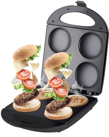 Crepera Eléctrica De 1600 W, Antiadherente, Mini Sartén para Panqueques De 4 Orificios, Control Automático De Temperatura, Calefacción De Doble Cara, para Tortillas, Envolturas, Re