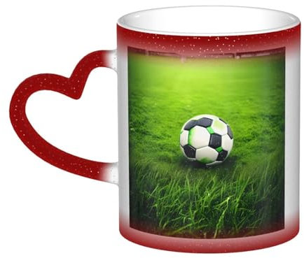 Grünes Gras Fußball Geburtstagsgeschenk Idee Für Männer Ehemann Opa Keramik Hitzeempfindliche Kaffee Magische Tassen