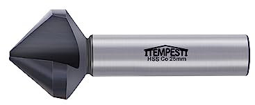 ITEMPESTI 12,4mm HSS M35 Senker | Titan-Aluminium-Nitrid (TiAlN) Beschichtung | Für Edelstahl & Metalllegierungen | 3-Schneiden Innenkühlung | Industrietauglich