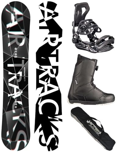 AIRTRACKS Snowboard Set (Paquete Completo) Tabla Refractions Game Extra Wide (Hombre) 171 - Fijaciones Master - Botas Master ATOP 40 - SB Bolsa/Nuevo