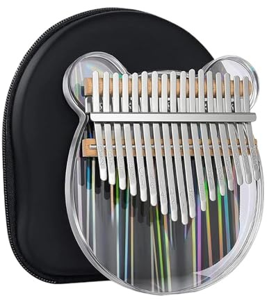 Kalimba Instrument Professionelles Daumenklavier Chromatisch Transparent Kalimba Anfänger 17 Tasten Tastatur Musikinstrument Daumenklavier
