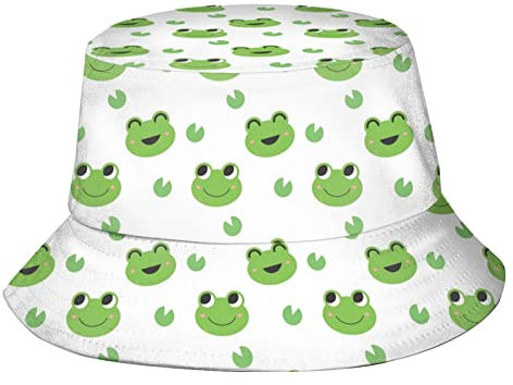 Solhatt söta grodor fiskarhatt mode sommarkeps unisex solhatt för unisex män strand, Hinkhatt 257, M