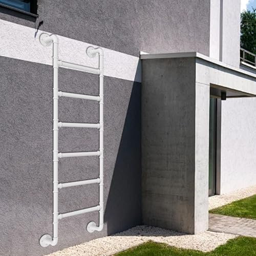 Ausstiegsleiter, Kellerstufen, Ausstiegsfensterleiter, Metall-Aufstiegsleiter für Wohnmobil-Loft-Dachboden-Garage, 3,3–9,8 Fuß gerade Notfall-Ausstiegsleiter für den Eingang, Feuerleiter(170cm/67in)