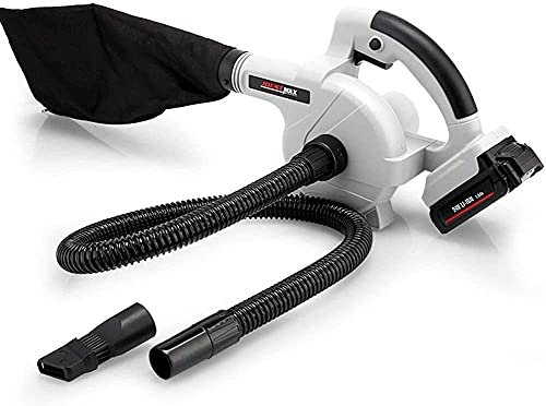 Sopladores Práctico soplador inalámbrico Soplador y aspiradora de hojas eléctrico 2 en 1 para limpiar el pelo de mascotas Automóviles Talleres de muebles Varios rincones, etc., batería * 2-4.0AH (bat