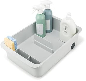 Joseph Joseph CupboardStore 2-tier Easy Access Wheeled Storage Caddy, Under Sink Kitchen Organiser, Recycled Plastic