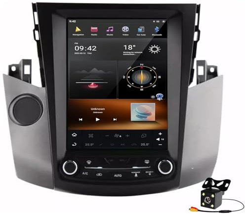 Radio estéreo ZGYBDH Android 15 para Toyota RAV4 (2008-2012), reproductor multimedia DVD con pantalla táctil de 10.4 y Carplay inalámbrico, navegación GPS, receptor FM, Bluetooth, 5G, WiFi, HIFI, SW