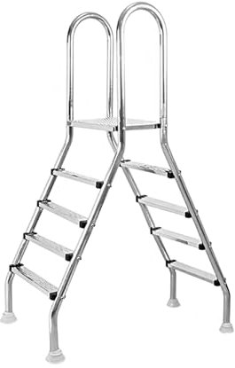 HXYhydrypd Echelle Piscine Hors Sol en Acier Inoxydable 304, Échelles de Piscine Robuste pour Intérieur et Extérieur avec Marches Antidérapantes