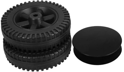 VALICLUD 2pcs Directional Casters for Gas Grill Parts Black Blow Molding Wheels for Bbq Grills Lawnmowers and Utility Cart