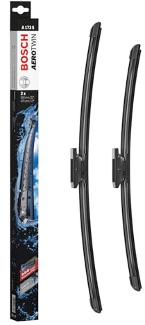 Bosch Aerotwin Aerotwin eA 173 S Front-Scheibenwischer - Set mit 2 Ersatz-Scheibenwischern und vormontiertem Multi-Clip-Adapter - 2 Wischblätter, 550 mm und 475 mm - in platzsparender Verpackung