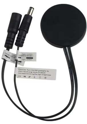 Dytabepl LED Touch Sensor Dimmerschalter Versteckter Schalter Touchschalter für LED Streifen, Durchdringt, Glas usw, keine Löcher erforderlich, Schwarz