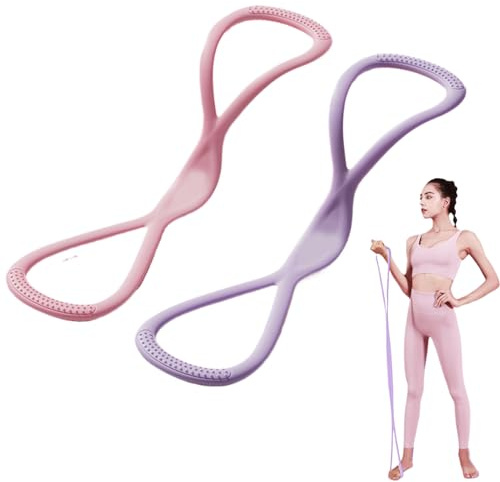 Bandas Para Ejercicios De Hombros: Banda Elástica Para Brazos De 8 Formas, Cuerda De Resistencia Elástica, Expansor De Ejercicios Duradero | Bandas De Entrenamiento De Brazo Para Yoga, Pilates, Mujere