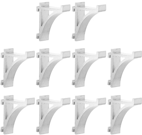 Cabilock 10Pcs Aluminum Refrigerator Shelf Clips Freezer Shelf Brackets Cooler Support Hooks for Fridge Organizing and Stabilizing