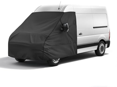 Housse de Pare-Brise Compatible avec Renault Master 2010-2024 Vauxhall Opel Movano 2010-2021, Bâche de Protection Pare-Brise pour Camping-Car Contre Le Gel et Le Soleil Imperméable Housse de Voiture