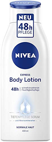 NIVEA 3er Pack Körper Lotion, 3 x 400 ml Flasche, Express Body Lotion
