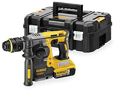 DEWALT DCH274P2-QW - Martillo Electroneumático sin escobillas XR 18V SDS-Plus 2,1J 3 Modos con 2 baterías Li-Ion 5,0Ah QCC (Cambio rápido portabrocas) con maletín