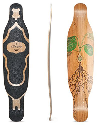 Lastade brädor Fattail bambu longboard skateboard däck Flex 3 (35 - 80+ kg / 75 - 175+ lbs.)