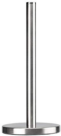 KADAX Küchenrollenhalter, Papierhandtuchhalter, praktischer Papierhalter aus Edelstahl, Küchenrollenspender stehend, Rollenhalter für Küchenrolle, Küchenpapierhalter (Gebürsteter Stahl)