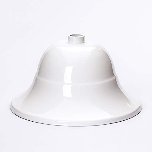 Messing Baldachin flämisch weiß, Weiss Ø 110mm x 70mm 10er Stellring Rosette Deckenbaldachine, Lampenbaldachin, Leuchtenbaldachin und Metallbaldachin (Weiß/Weiss)