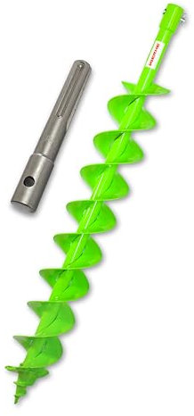 WERHE Profi Bohrer für Erdbohrer 100 mm Doppel-Welle Pfahlbohrer Brunnenbohrer robuste Bohrspitze mit SDS Max Adapter