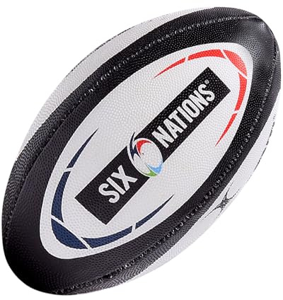 Gilbert Guinness Ballon de rugby 6 Nations Blanc, Mini