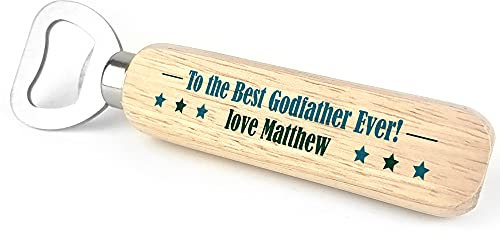 Godfather Gift Personalised Wooden Bottle Opener Gift for Him Keepsake