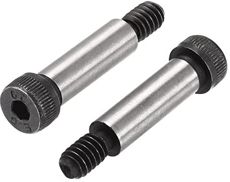 sourcing map Alloy Steel Hexagon Socket Head Shoulder Screws Bolts, 1 Shoulder Length, 5/16 Shoulder Dia, 1/4-20 Thread, 6pcs