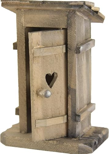 dekoprojekt Krippenzubehör Toilettenhäuschen Natur 12 cm