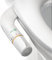 Ciays Bidet-Aufsatz für Toilette, ultradünn, mit Druckkontrolle, nicht elektrisch, Doppeldüsen für weibliche/hintere Wäsche, Bambus und Weiß