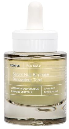 KORRES BLACK PINE Belebendes Nachtserum für reife Haut für das Gesicht, glättet und strafft die Haut, dermatologisch getestet & vegan, 30 ml