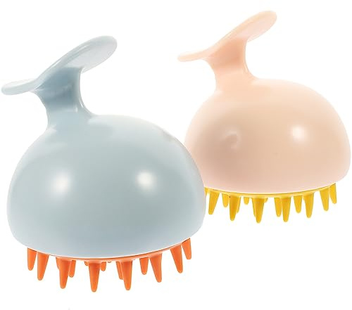 FRCOLOR 3 Sets Silikon-waschbürste Verschleißfester Kopfhautschaber Für Die Tägliche Reinigung Der Kopfhaut 2 Stück * 3