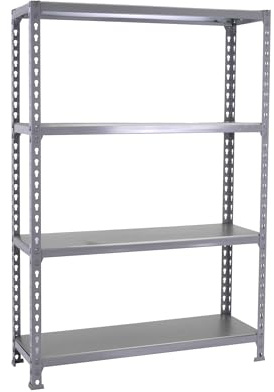 Simon Rack Metallregal 1500x1100x300 mm - Simonclick | 4 Höhen, Metallablage, Biegepunkt 200 kg, Korrosionsschutzlackierung, Klicksystem-Montage, Grau